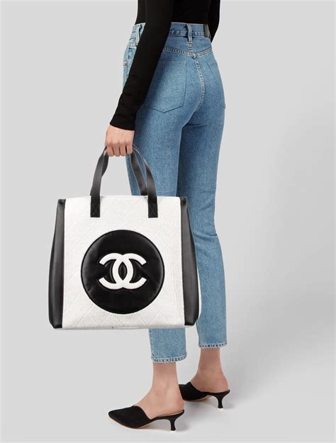 chanel terry cloth tote|Chanel Terry Cloth CC Beach Tote w/ Pouch .